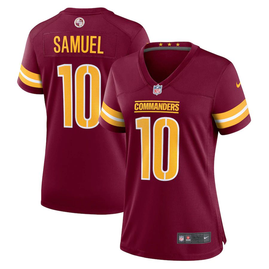 Women Washington Commanders #10 Curtis Samuel Nike Burgundy Game NFL Jersey